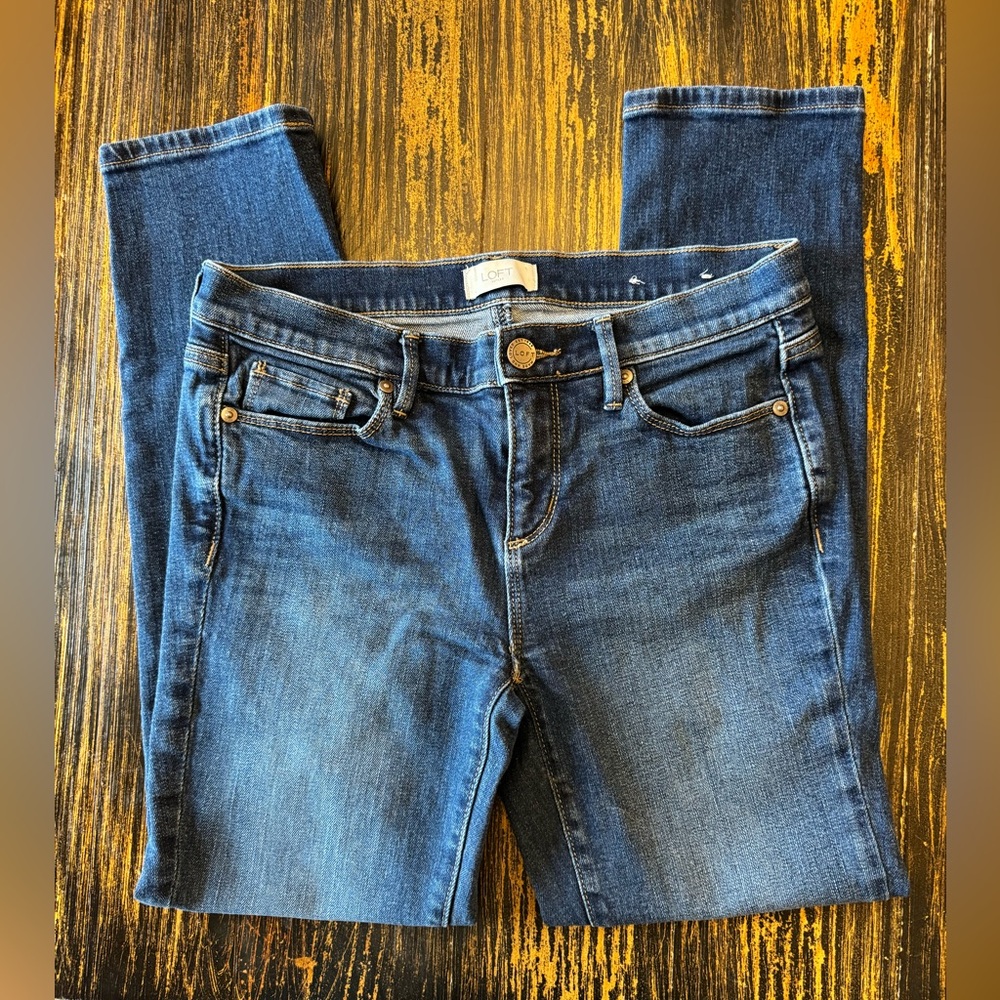 LOFT Dark Blue Ankle Jeans